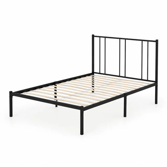 Metallbett Schwarz mit Schichtholz-Lattenrost