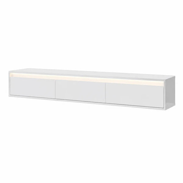 Wandhalterung TV-Schrank Weiß MDF mit Melamin